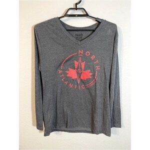 NAO (North Atlantic Outerwear Co) NWOT Halifax NS Charcoal/Red Tee Shirt 2XLarge